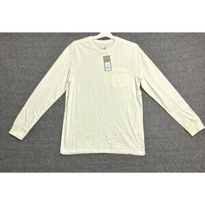 Goodfellow & Co Men's Long Sleeve Shirt With Pocket Beige Medium